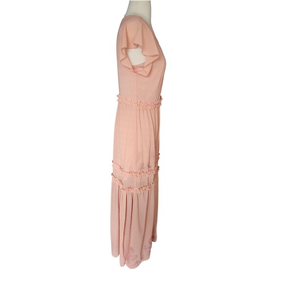 Altar'd State Embroidered Tiered Maxi Dress Womens Small Peach Coquette Boho NWT - Picture 5 of 9